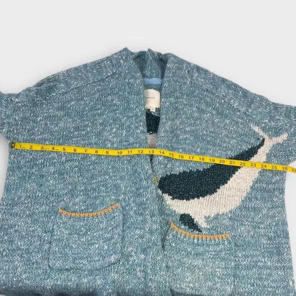 By Anthropologie Narwhal Icon Cardigan Sweater RARE Size XS/S - Picture 8 of 8